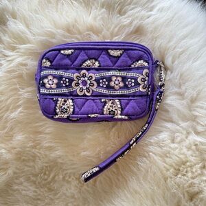 Vera Bradley Purple Quilted Wristlet